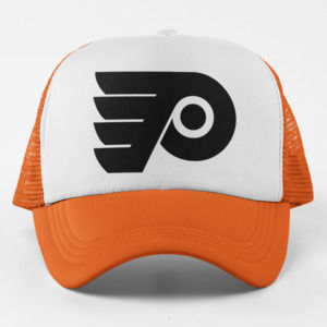 NEW Philadelphia Flyers Foam Trucker Mesh Snapback Hat 2TONE ORANGE
